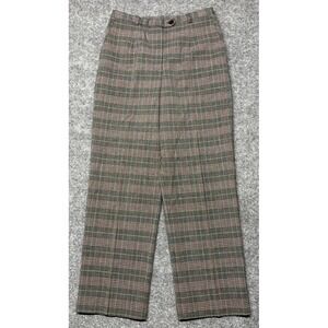 Sag Harbor Dress Pants Womens Petites 8P Multicolor Plaid Stretch Vintage